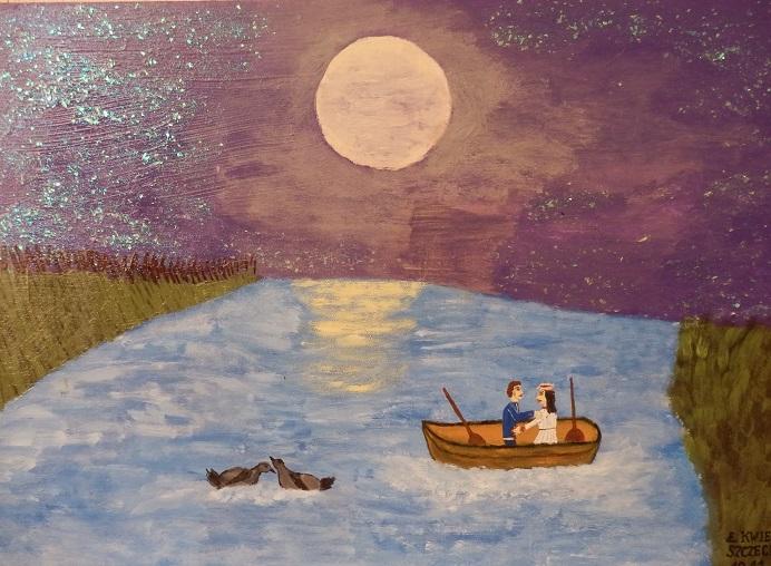 księżycowy trans nad jeziorem